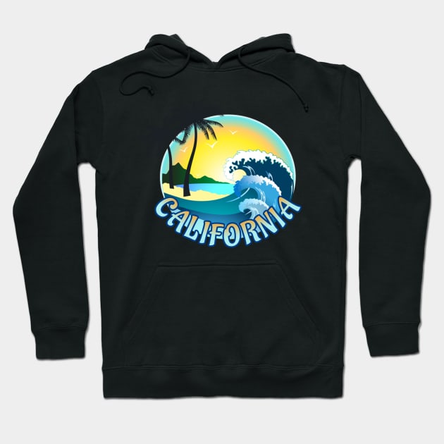 California Hoodie by Coreoceanart